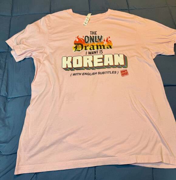 Bella + Canvas Tops - 2024 NCKorean Festival The Only Drama I Want Is Korean Graphic T-Shirt
